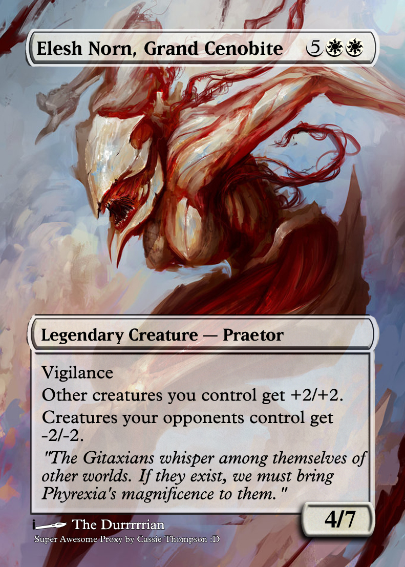 Elesh Norn, Grand Cenobite feature for Good Old Phyrexian Boys: White Supremacy