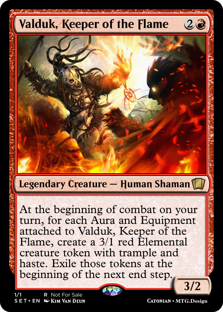Featured card: Valduk, Keeper of the Flame