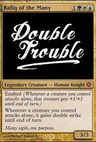 Rafiq of the Many feature for Double Trouble EDH ⫸PRIMER⫷