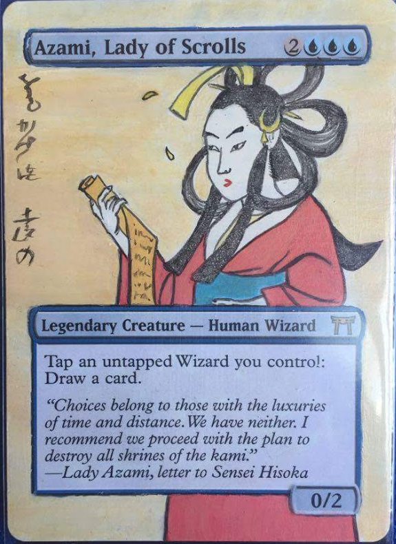 Azami, Lady of Scrolls feature for Wizards over matter