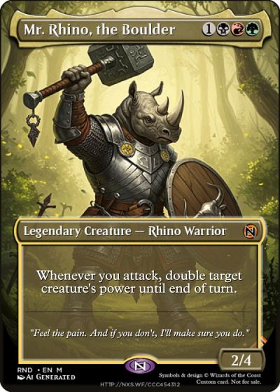 Mr. Rhino, the Boulder