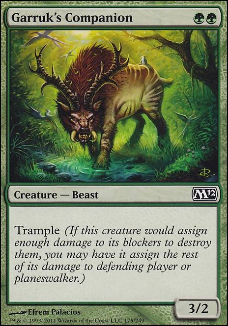 Garruk's Companion feature for Mono green beasts
