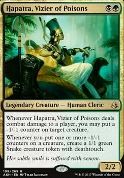 Hapatra, Vizier of Poisons feature for Commander deck 1