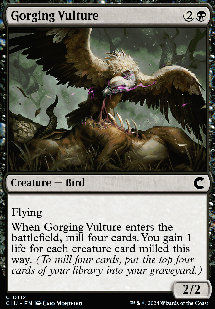 Gorging Vulture feature for Zombie Self Mill for Training