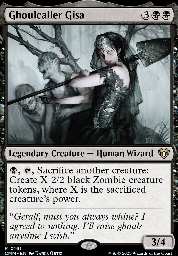 Ghoulcaller Gisa feature for Mono-Black Zombie Tribal