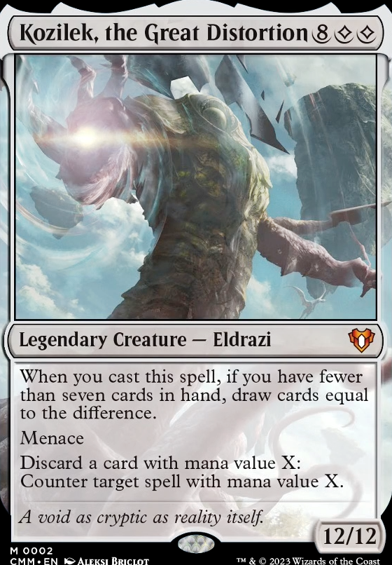 Kozilek, the Great Distortion feature for Kozilek, Conqueror of Hands