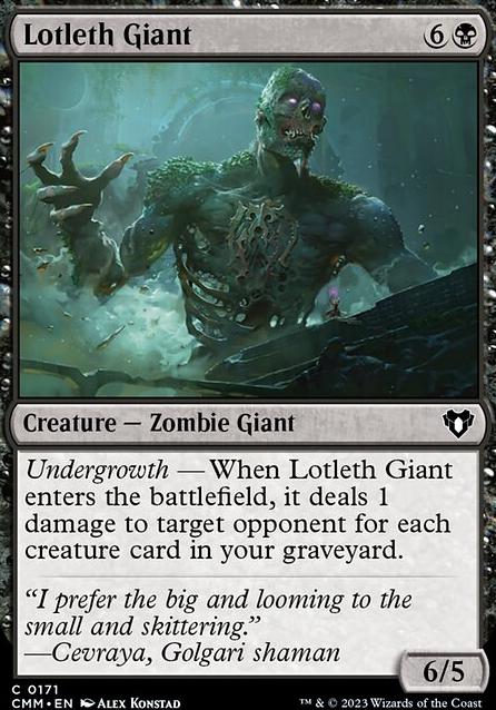 Lotleth Giant feature for Mono black discard
