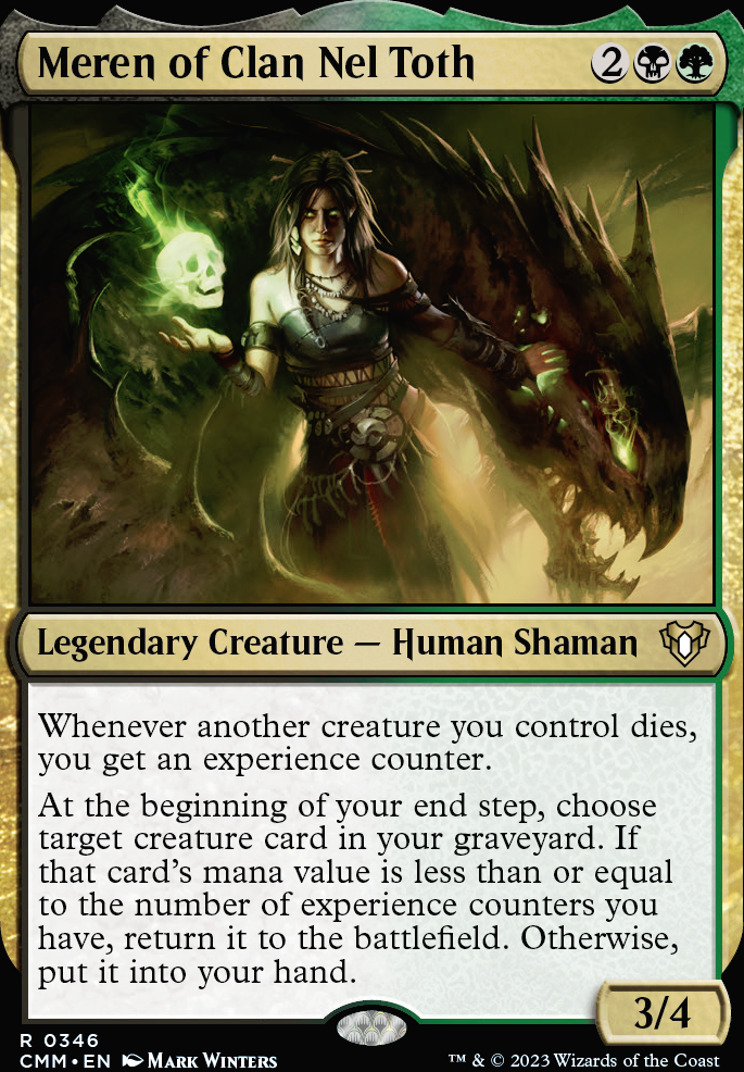 Meren of Clan Nel Toth feature for EDH Merens Reanimator