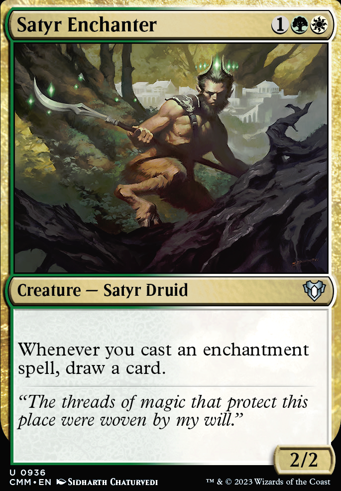 Satyr Enchanter feature for G/W Enchantment Tribal