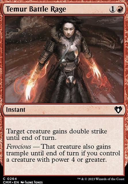 Temur Battle Rage feature for His Prowess is Potent, and Secretly Stern