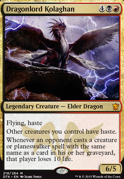 Dragonlord Kolaghan feature for Frontier Jund Dragons