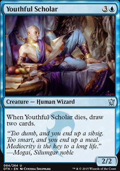 Youthful Scholar feature for Blue-Black Deck
