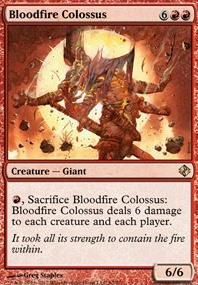 Bloodfire Colossus feature for 1st Red Deck