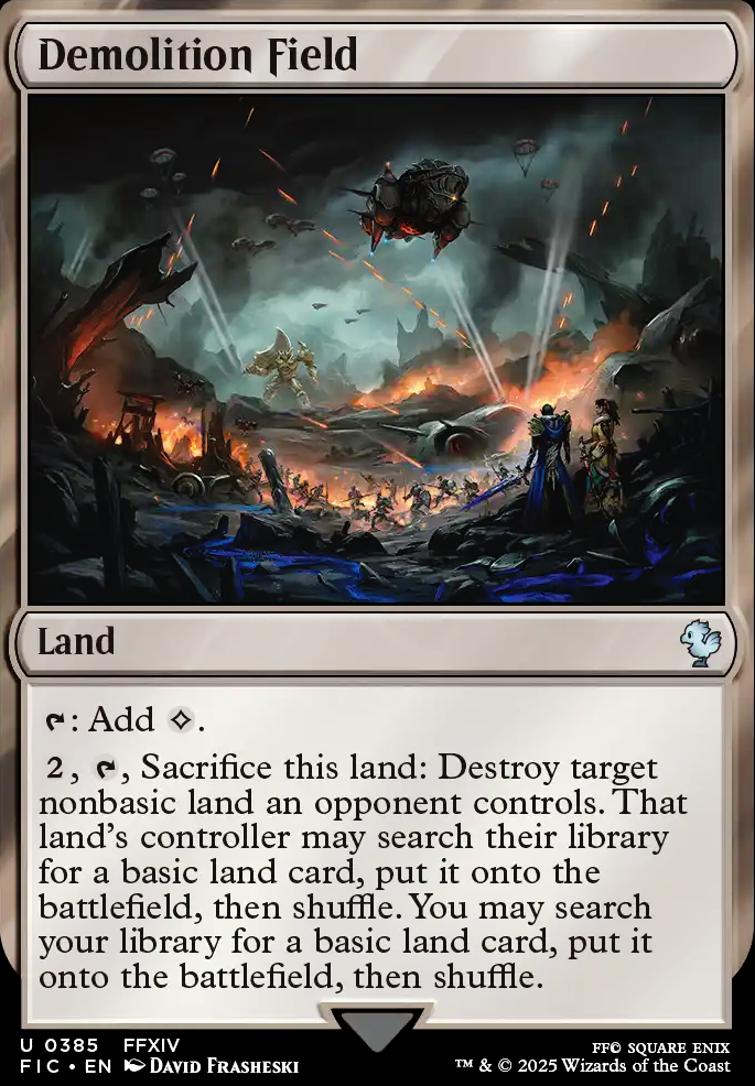 Demolition Field feature for Mono W Land Destruction