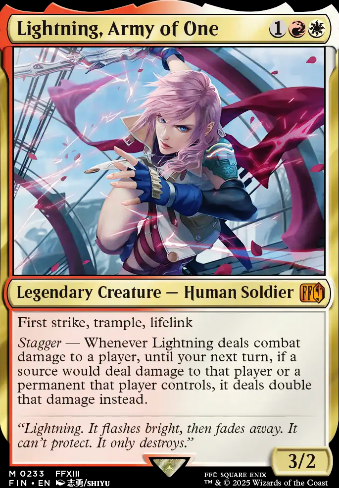 Lightning, Army of One Lightning, Army of One