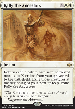 Rally the Ancestors feature for Abzan Aristocrats