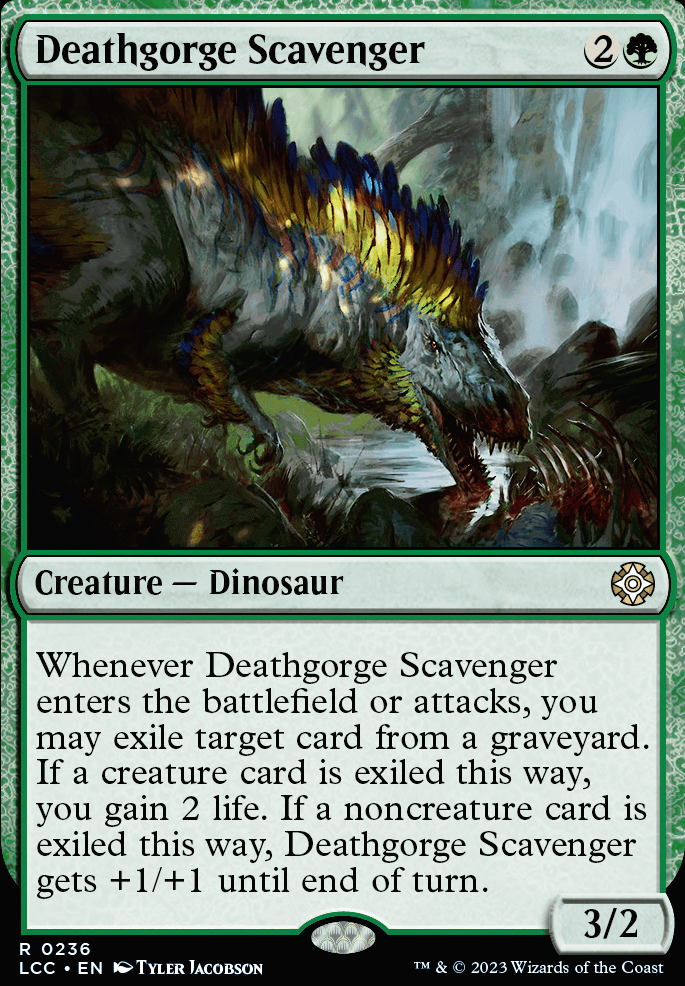 Deathgorge Scavenger feature for My Silly Little Dinosaur Deck