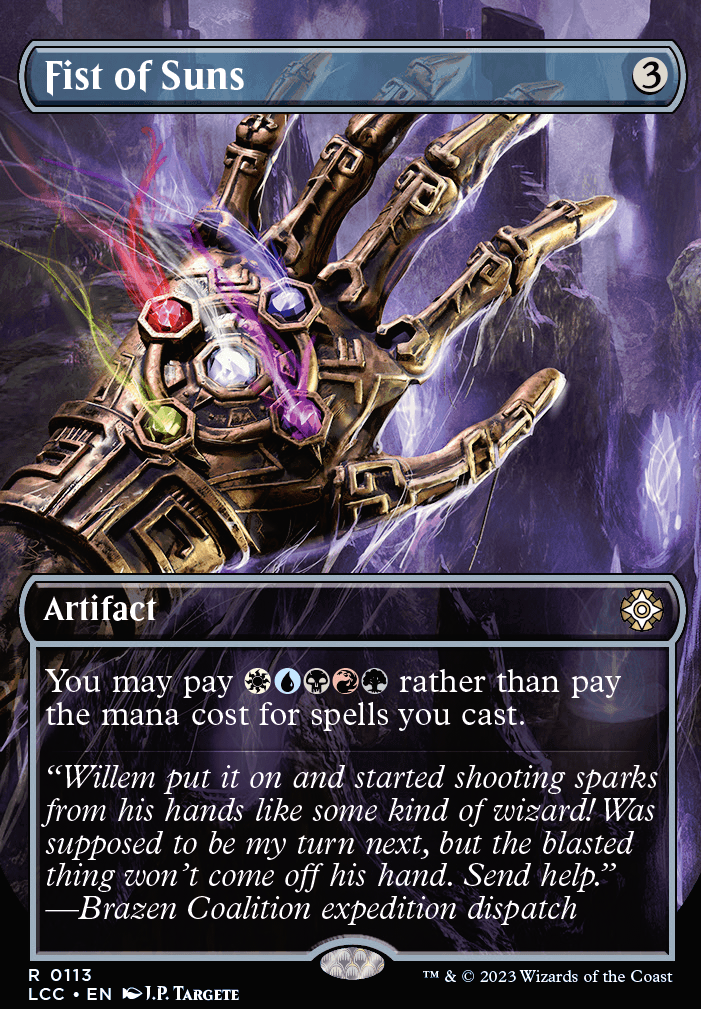 Fist of Suns feature for Artifact Cube 2019