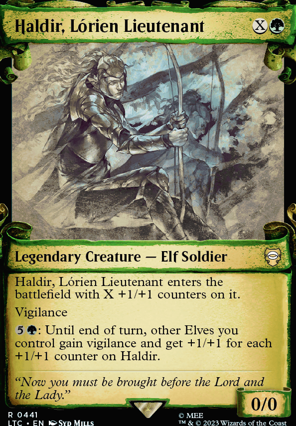 Haldir, Lorien Lieutenant feature for Mono Green Mostly Elves (: