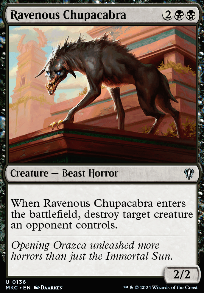 Featured card: Ravenous Chupacabra