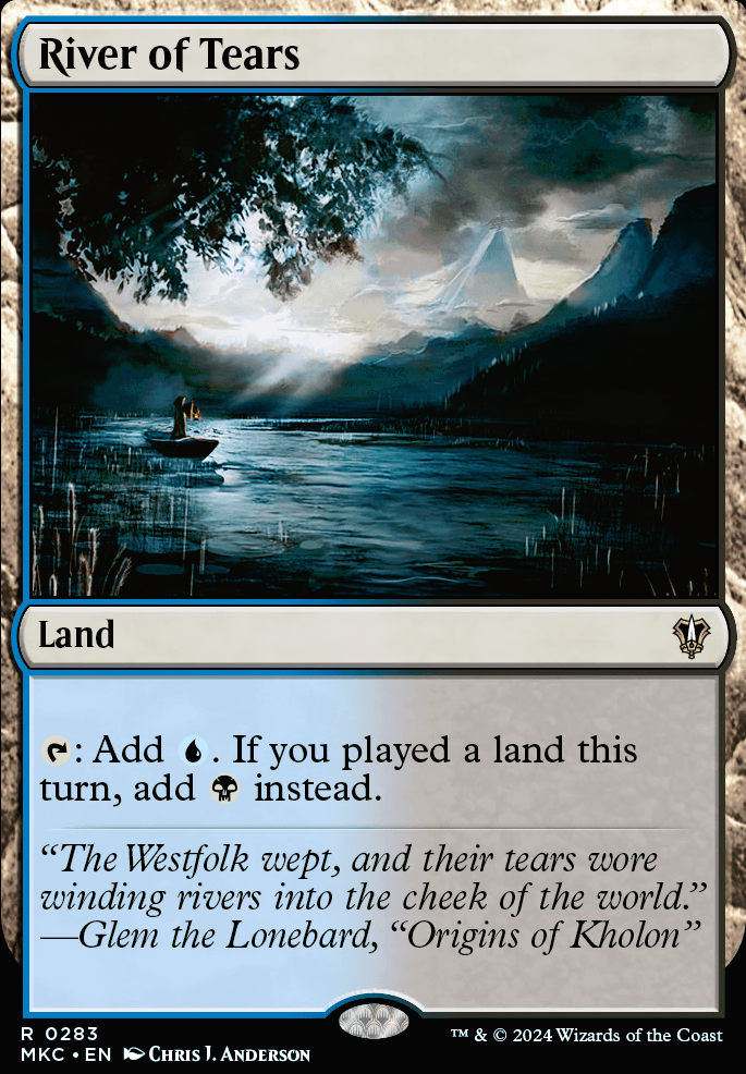 River of Tears feature for All the lands in a sorted list