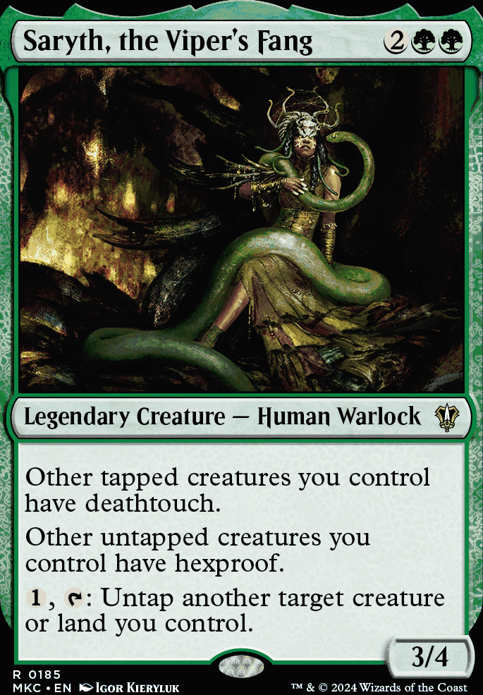 Saryth, the Viper's Fang feature for Golgari attempt one
