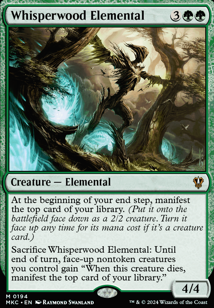 Whisperwood Elemental feature for RED-GREEN DEVOTION