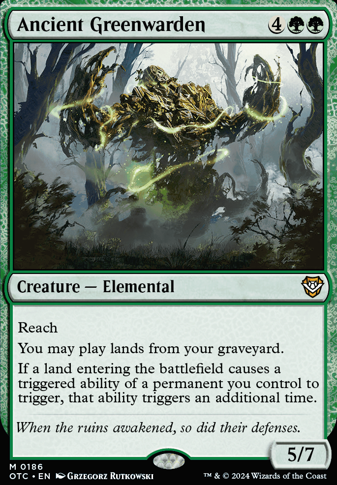 Ancient Greenwarden feature for Temur Landfall