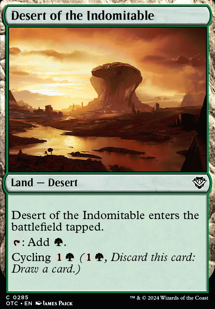 Featured card: Desert of the Indomitable