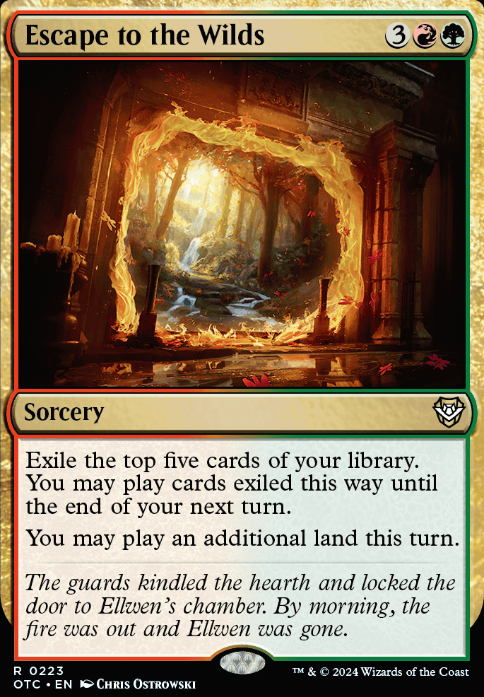 Escape to the Wilds feature for R/G Turbo Lands