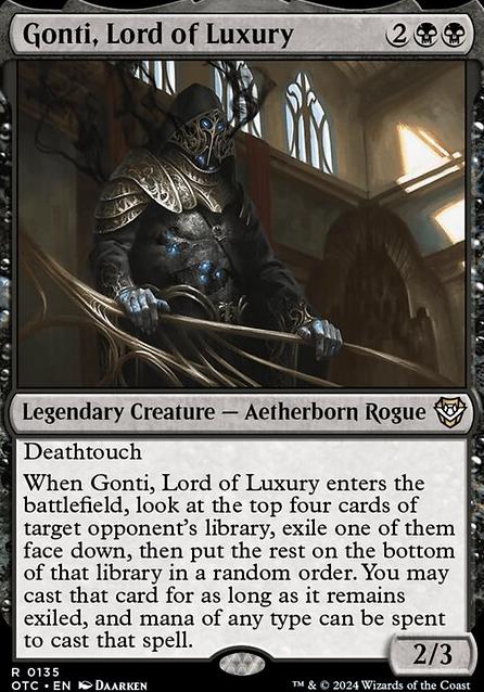 Gonti, Lord of Luxury feature for Gonti, Mono Black