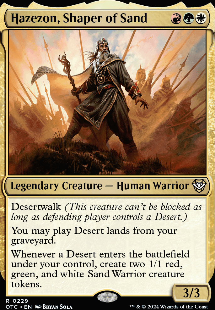 Hazezon, Shaper of Sand feature for Desert cool deck