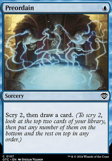 Preordain feature for Quick storm deck