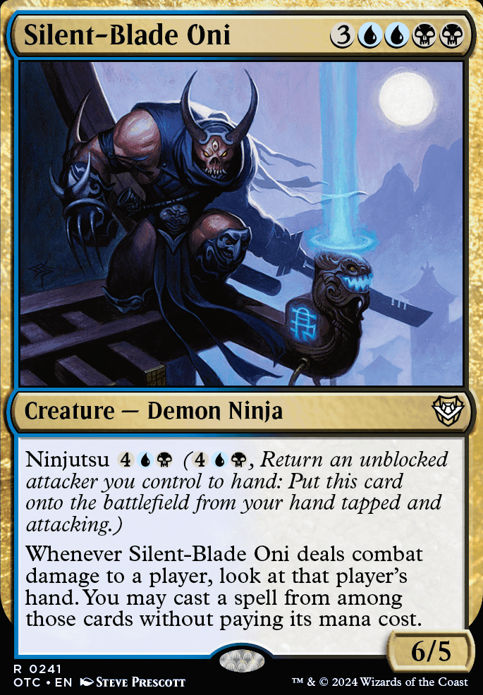 Silent-Blade Oni feature for Edric’s twin, Yuriko, the Tiger V2 (Paper List)