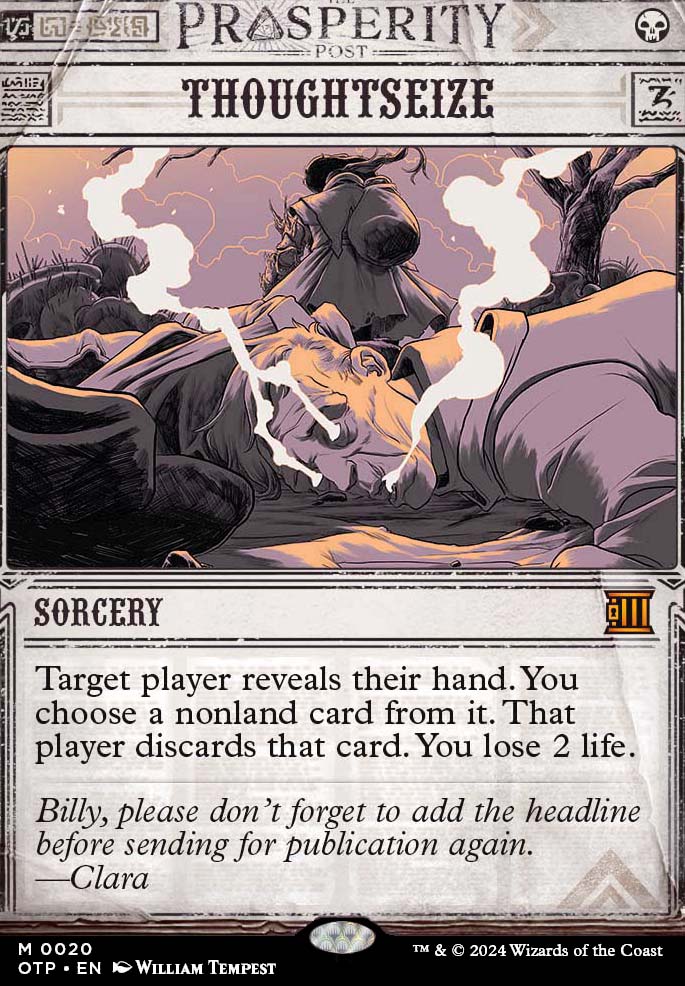 Thoughtseize feature for B/W Rock
