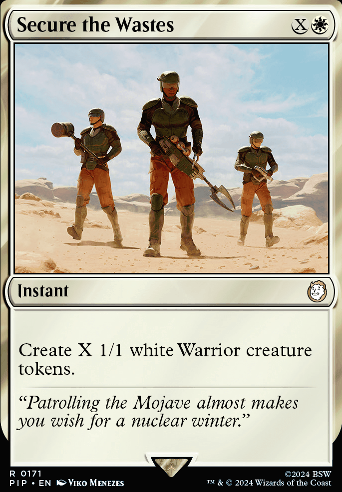 Secure the Wastes feature for Mono-White Warriors/Tokens (Budget)
