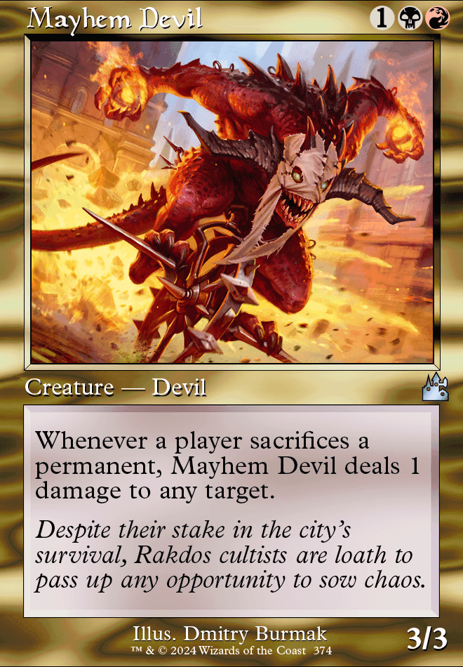 Mayhem Devil feature for Rakdos impulse