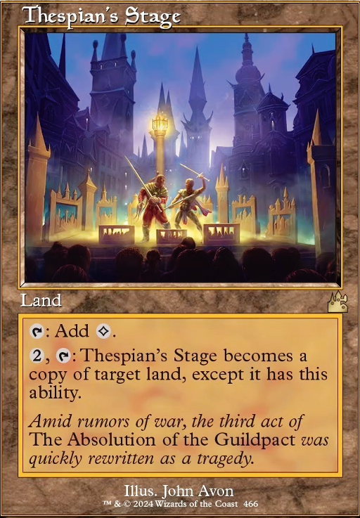 Thespian's Stage feature for Karn, the great oathbreaker