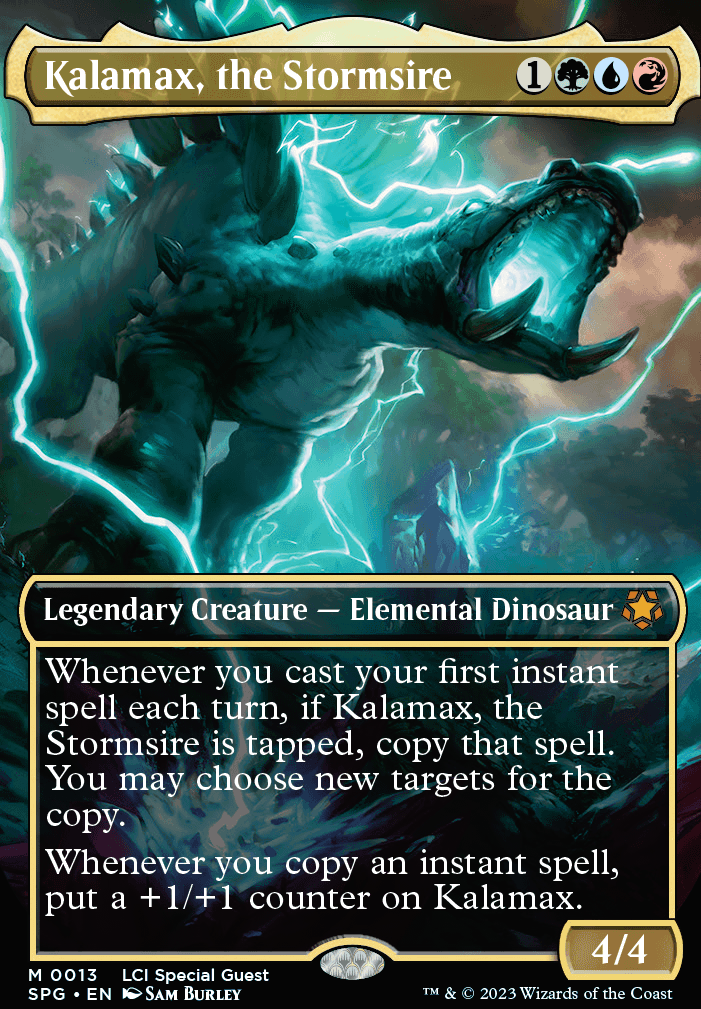 Kalamax, the Stormsire feature for What do you call a Dinosaur who hates losing?