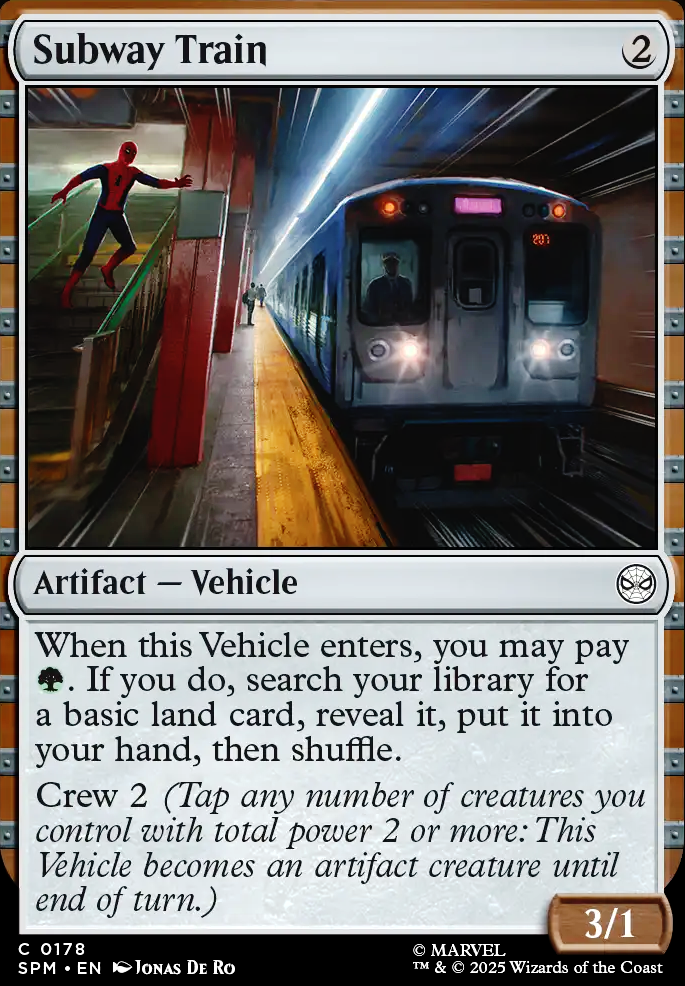 Subway Train feature for The Amazing Web-Slinger