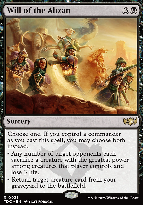 Will of the Abzan Will of the Abzan