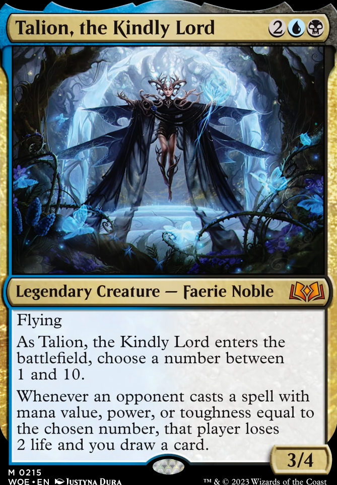 Talion, the Kindly Lord feature for Talion cEDH stax-midrange