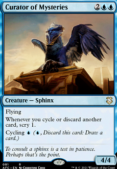Curator of Mysteries feature for Blue+Black Cycle/Discard Discard