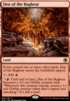 Den of the Bugbear feature for Mono White Aggro - Standard
