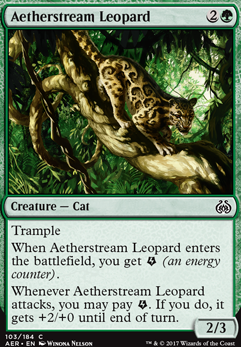 Aetherstream Leopard feature for 75¢ U/G Energy Pauper