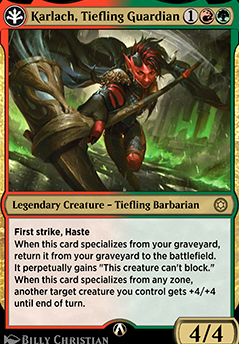 Karlach, Tiefling Guardian feature for A Giant Woman