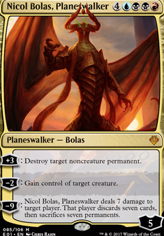 Nicol Bolas, Planeswalker feature for Bolas themed deck/cards