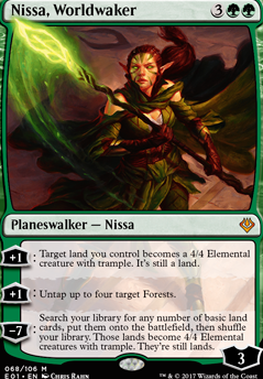 Nissa, Worldwaker feature for Mono green ramp
