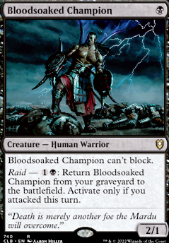 Bloodsoaked Champion feature for Frontier Mono Black Aggro