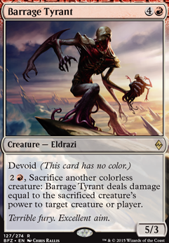 Barrage Tyrant feature for Red-black Eldrazi Aggro